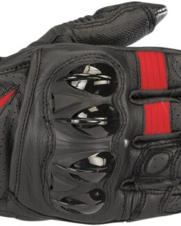 Celer V2 Leather Motorcycle Gloves Black/Red 3X-Large