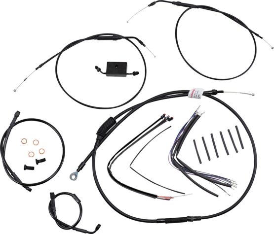 Extended Black Control Cable Kit For 14" T-Bar Handlebars