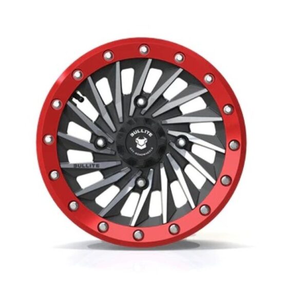 Bullite Blade 14x7 Gun Metal Red Wheel 4/156 5+2
