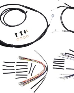 Extended Black Control Cable Kit 12" tall bars