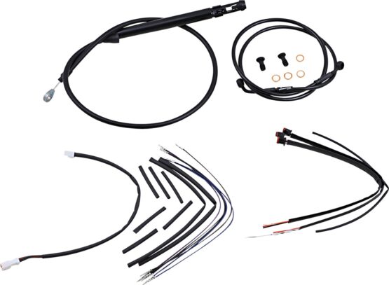 Extended Black Control Cable Kit for 14" Apehanger Bars