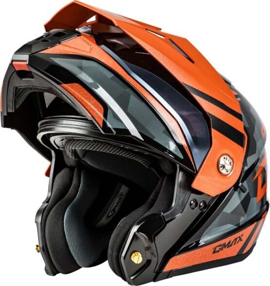 GMAX MD-74 Striker Modular Helmet Black/Grey/Blue Metallic Small - Image 2