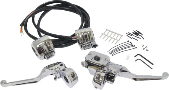 Harddrive Chrome Handlebar Controls 9/16" w/Switches