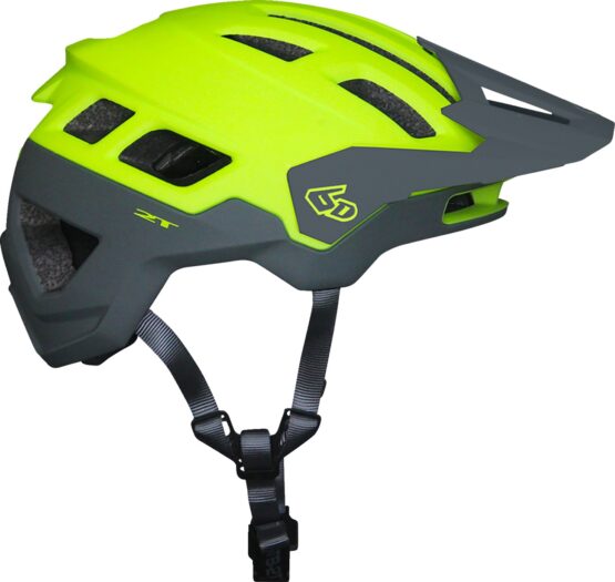 6D ATB-2T Ascent Bicycle Helmet XL/2XL Matte Fluorescent Yellow Gray