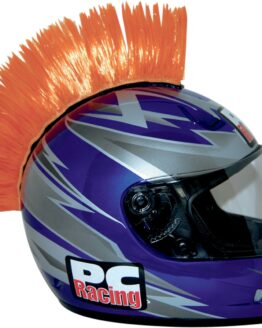 PC Racing Orange Helmet Mohawk