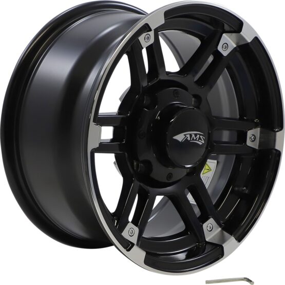AMS Roll'n 104 14x7 Gloss Black Machined Wheel 4/137