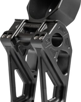 Kodlin Fastback 6in Black Handlebar Risers with Clamp & Gauge Bracket