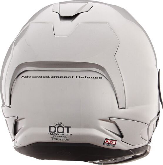 6D ATS-1R Solid Full Face Helmet Gloss Silver Medium - Image 2