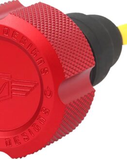 FIGURATI DESIGNS Magnetic Oil Dipstick Knurled Red 07-16 Touring/Trike
