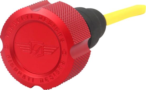 FIGURATI DESIGNS Magnetic Oil Dipstick Knurled Red 07-16 Touring/Trike