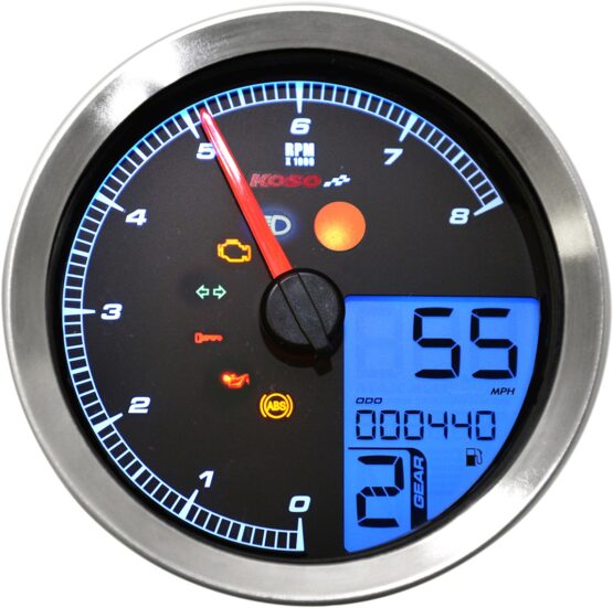 Silver Bezel Tnt-B Multi-function Speedo & Tach Gauge - Image 2
