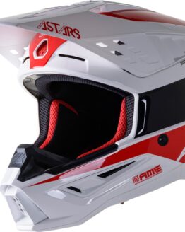 Alpinestars SM5 Bond Gloss Red Helmet (Medium) Unisex Adult
