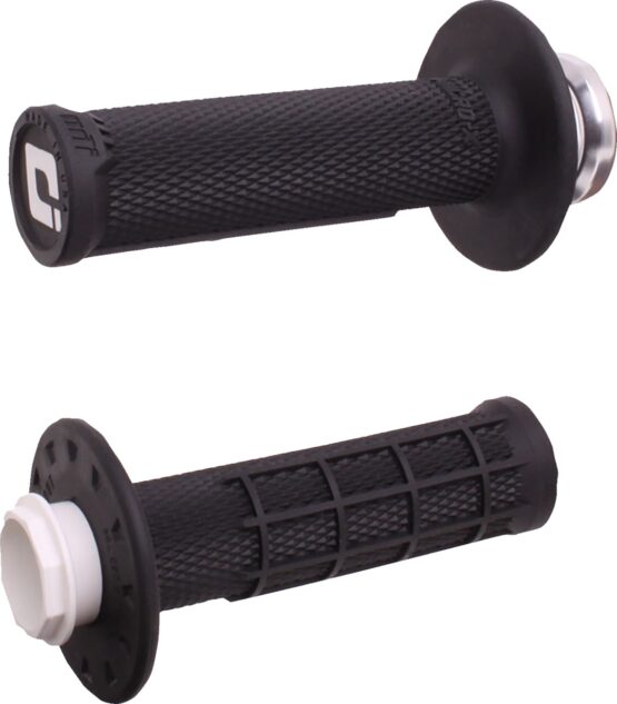 ODI Micro-X Half-Waffle V2 Lock-On Grips Black/Silver - Image 2