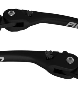 FLO Motorsports MX Style Adjustable Lever Set Black For Harley 96-17 FXD