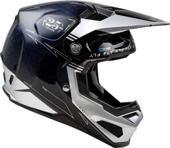 Fly Racing Formula S Carbon Legacy Helmet Navy/Silver XS - Image 2