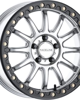 Raceline Alpha Beadlock Wheel Hyper Silver/Black 17x7 5x114.3 +40