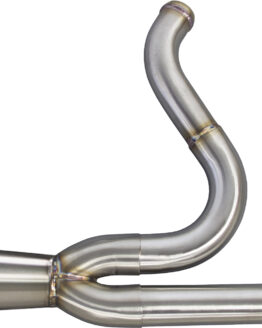 Two Brothers Racing Comp-S 2-1 Exhaust Brushed Turnout Black Cap For M8 Softail