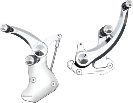 Accutronix Chrome Forward Controls +6" Billet Fits 14-19 Harley Touring FLRT