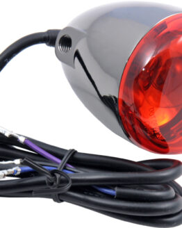 Red Deuce-Style Turn Signal Lamp Black Nickel by Chris Products