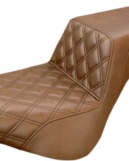 Step-Up Front Lattice Stitch 2-Up Seat Brown