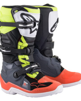 Alpinestars Tech 7S Youth Boots Black/Gray/Red/White/Yellow US 8