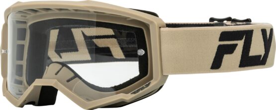 Fly Racing Focus Goggle Khaki/Black Clear Lens Adult