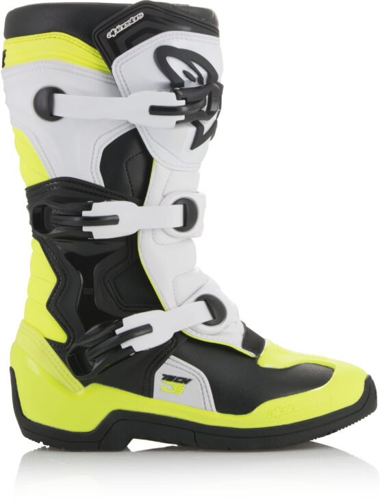 Tech 3S Boots Black/White/Yellow Size 8 - Image 4