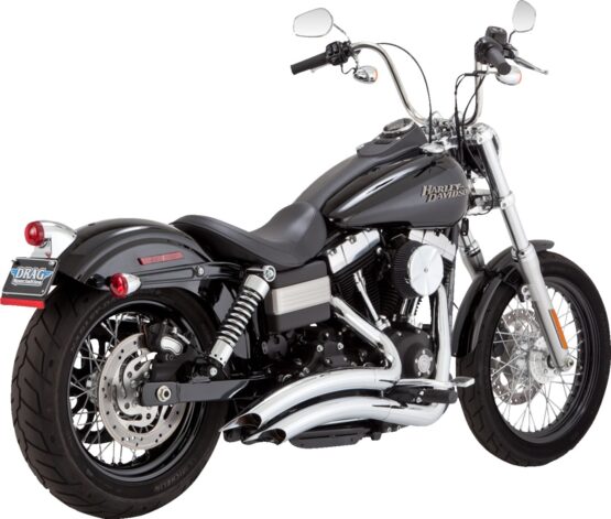 Vance & Hines Big Radius 2-into-2 Chrome Exhaust System For Harley Dyna 06-09