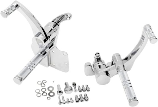 Accutronix Chrome Forward Controls +9" Billet Aluminum Fits 97-08 Harley Touring