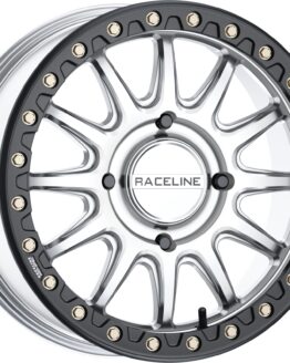 Raceline Alpha Beadlock Wheel 17x7 4x156 +25 Hyper Silver/Black