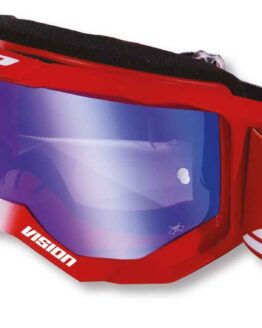 3300FL Vision MX Goggles - Red & White w/ Blue Iridium Lens