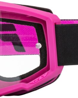 Fly Racing Focus Goggles Black/Pink Clear Lens Adult