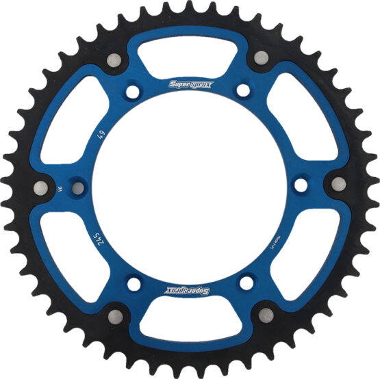 Supersprox Stealth Rear Sprocket 49T Blue 520 For Yamaha YZ WR TTR - Image 2