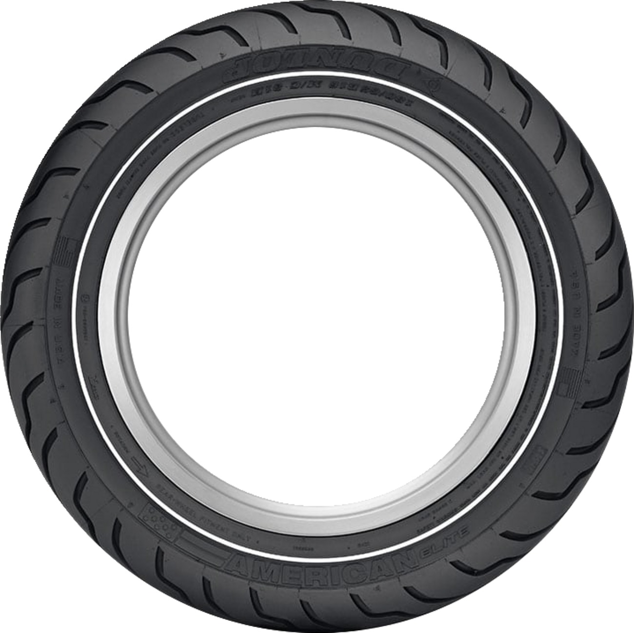 American Elite Bias Rear Tire - MT90B16 M/C 74H TL - Narrow Whitewall - Image 3
