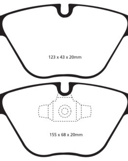 Yellowstuff Front Brake Pads Semi-Metallic DP41512R Fits 13+ BMW X1 2.0 Turbo