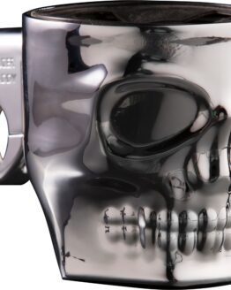Kruzer Kaddy Skull Bar Mount Holder Chrome for 7/8, 1, 1-1/4 Inch Bars