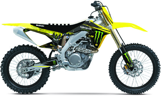 D'Cor Monster Energy Graphics Kit White Fits 08-17 RMZ450