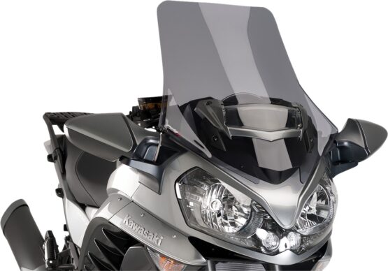 PUIG Z-Racing Touring Windscreen Dark Smoke For Kawasaki ZG1400 Concours 14