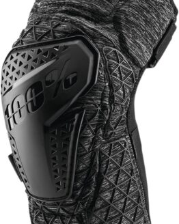 100% Surpass Knee Guards Large Heather Gray Black Unisex