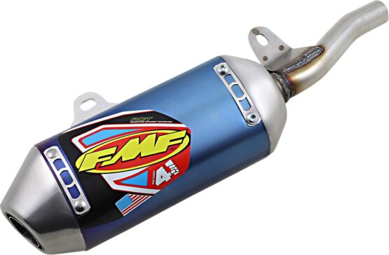 Blue Anodized Mini Factory 4.1 Slip On Exhaust Muffler - Image 2