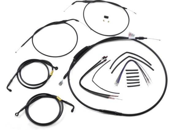 Extended Black Control Cable Kit for 14" Apehanger Bars