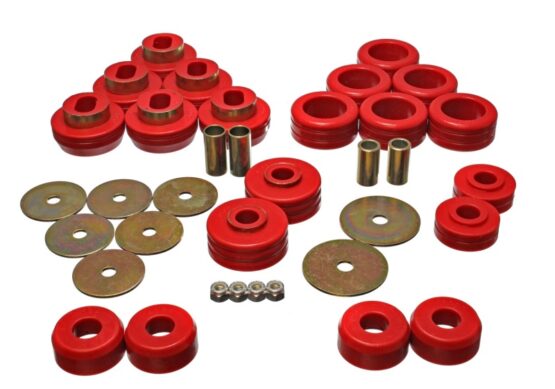 Red Body Mount Set Fits 92-97 GM Denali XL/Blazer/Yukon XL 4WD
