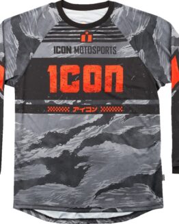 ICON Tigers Blood Jersey XL Black Camo Gray Men's