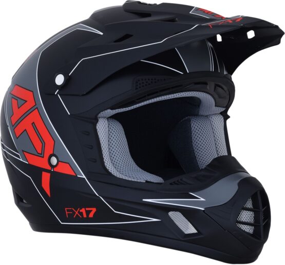 FX-17 Full Face Offroad Helmet Matte Red Small - Image 3