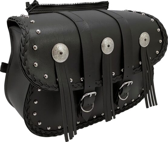 Willie & Max Warrior Saddlebags 14"x10"x4.5" Black Pair