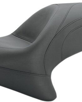 Touring Plain Synthetic Leather 2-Up Seat - Black