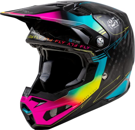 Fly Racing Formula S Carbon Legacy Helmet XL Black/Electric Blue/Fuchsia