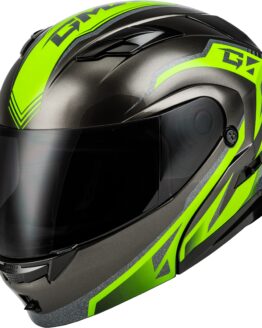 GMAX MD-01 Volta Modular Helmet Black/Silver/Green 2X-Large