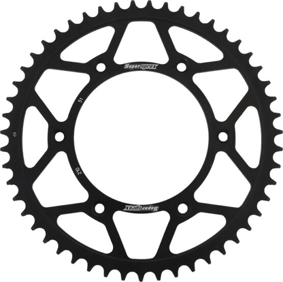 Supersprox Steel Rear Sprocket 51T Black Fits Honda