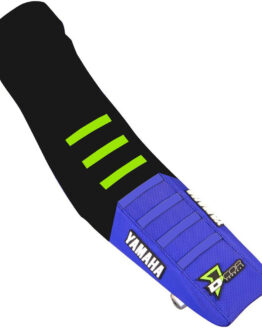 D'Cor Seat Cover 19 Star Racing Black/Blue/Green Ribs Fits 14-18 Yamaha WR YZ